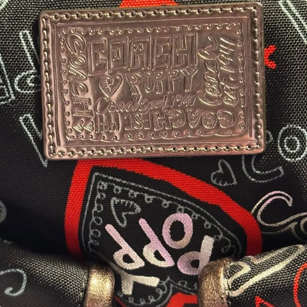 Coach Black and Red Shoulder Bag